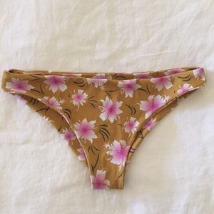Yellow floral Bikini Bottoms